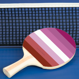 SlipperyJoe's lesbische trotsvlag vrouwelijke geme Tafeltennisbatje