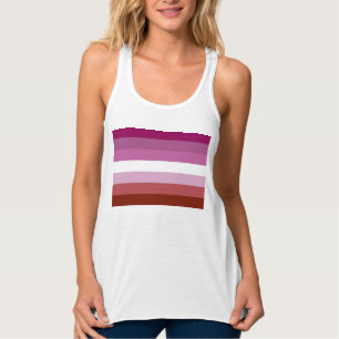 SlipperyJoe's lesbische trotsvlag vrouwelijke geme Tanktop