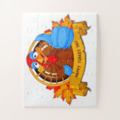 SlipperyJoe's leuke cartoon Thanksgiving-ontwerp Legpuzzel (Verticaal)