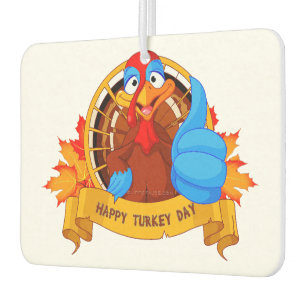 SlipperyJoe's leuke cartoon Thanksgiving-ontwerp Luchtverfrisser
