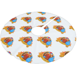 SlipperyJoe's leuke cartoonstijl Thanksgiving-ontw Kerstboom Rok