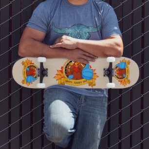 SlipperyJoe's leuke cartoonstijl Thanksgiving-ontw Persoonlijk Skateboard