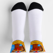 SlipperyJoe's leuke cartoonstijl Thanksgiving-ontw Sokken (Top)