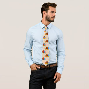SlipperyJoe's leuke cartoonstijl Thanksgiving-ontw Stropdas