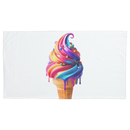 SlipperyJoe's levendige ijsje voedsel klassieker  Kussensloop (Voorkant)