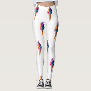 SlipperyJoe's levendige ijsje voedsel klassieker  Leggings