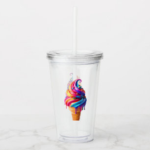 SlipperyJoe's levendige ijsje voedselklassieker Acryl Drinkbeker