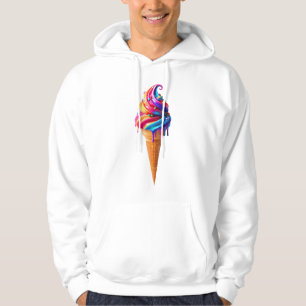 SlipperyJoe's levendige ijsje voedselklassieker Hoodie