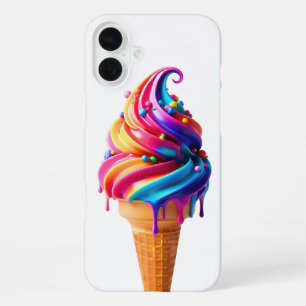 SlipperyJoe's levendige ijsje voedselklassieker  iPhone 16 Plus Hoesje