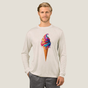 SlipperyJoe's levendige ijsje voedselklassieker Tri-Blend Shirt