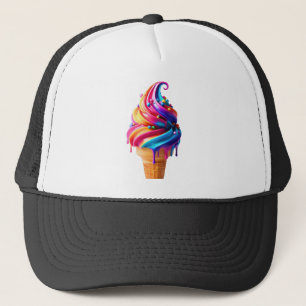 SlipperyJoe's levendige ijsje voedselklassieker Trucker Pet