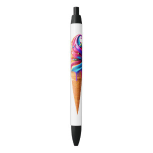 SlipperyJoe's levendige ijsje voedselklassieker  Zwarte Inkt Pen