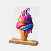 SlipperyJoe's levendige ijskegel food classic Acryl Bord (Hoek)