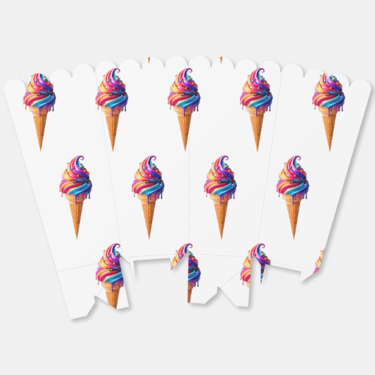 SlipperyJoe's levendige ijskegel food classic Bedankdoosjes (Ongevouwen)