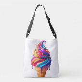 SlipperyJoe's levendige ijskegel food classic Crossbody Tas (Achterkant)