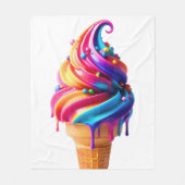 SlipperyJoe's levendige ijskegel food classic Fleece Deken (Voorkant)