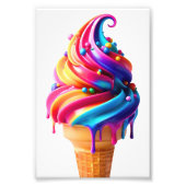 SlipperyJoe's levendige ijskegel food classic Foto Afdruk (Voorkant)