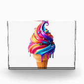 SlipperyJoe's levendige ijskegel food classic Fotoblokken (Voorkant)