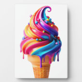 SlipperyJoe's levendige ijskegel food classic Fotoplaat (voorkant)