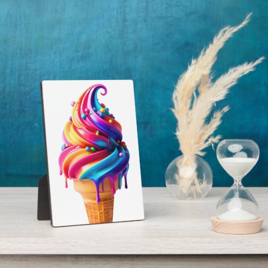 SlipperyJoe's levendige ijskegel food classic Fotoplaat (Zijkant)