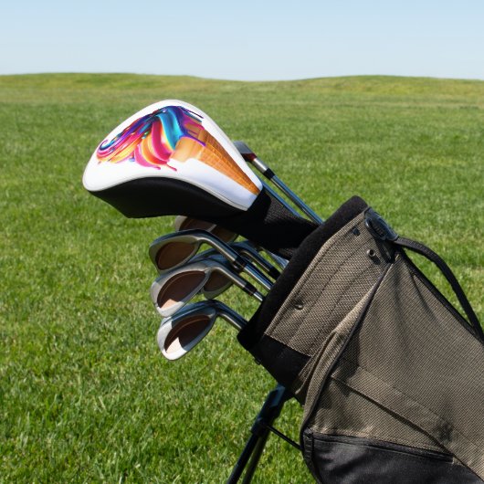 SlipperyJoe's levendige ijskegel food classic Golfheadcover (Insitu)