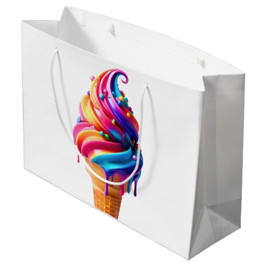 SlipperyJoe's levendige ijskegel food classic Groot Cadeauzakje (Achterkant Gekanteld)