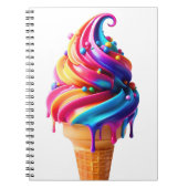 SlipperyJoe's levendige ijskegel food classic Notitieboek (Voorkant)