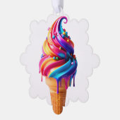 SlipperyJoe's levendige ijskegel food classic Ornament Kaart (Links)