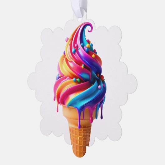 SlipperyJoe's levendige ijskegel food classic Ornament Kaart (Links)