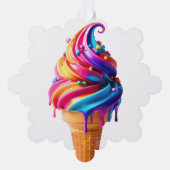 SlipperyJoe's levendige ijskegel food classic Ornament Kaart (Voorkant)