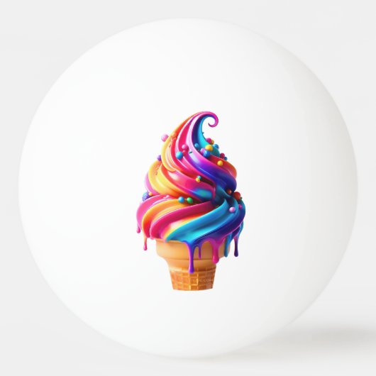 SlipperyJoe's levendige ijskegel food classic Pingpongbal (Voorkant)