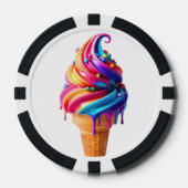 SlipperyJoe's levendige ijskegel food classic Poker Chips (Voorkant)