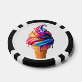 SlipperyJoe's levendige ijskegel food classic Poker Chips (Enkel)