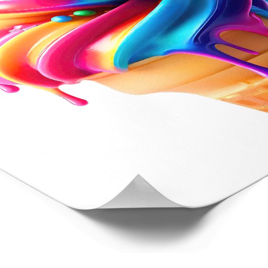 SlipperyJoe's levendige ijskegel food classic Poster (Hoek)