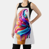 SlipperyJoe's levendige ijskegel food classic Schort (Insitu)