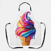 SlipperyJoe's levendige ijskegel food classic Schort (Voorkant)