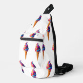 SlipperyJoe's levendige ijskegel food classic Sling Bag (Rechterhoek)