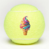 SlipperyJoe's levendige ijskegel food classic Tennisballen (Voorkant)