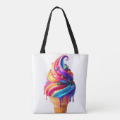 SlipperyJoe's levendige ijskegel food classic Tote Bag (Achterkant)