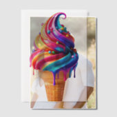 SlipperyJoe's levendige ijskegel food classic Vellum Uitnodigingen (Offset (Koppel))