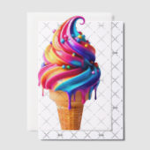 SlipperyJoe's levendige ijskegel food classic Vellum Uitnodigingen (Offset (Uitnodiging))