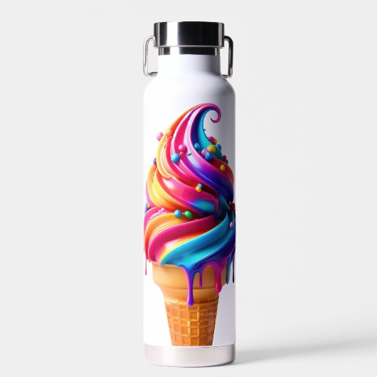 SlipperyJoe's levendige ijskegel food classic Waterfles (Voorkant)