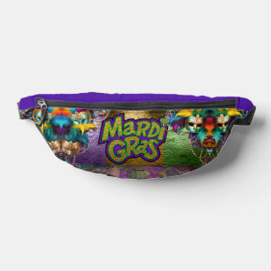 SlipperyJoe's levendige Mardi Gras grafische klass Heuptasje