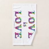 SlipperyJoe's liefde is liefde spuitverf gay pride Bad Handdoek (Handdoek)