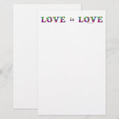 SlipperyJoe's liefde is liefde spuitverf gay pride Briefpapier (Voorkant / Achterkant)