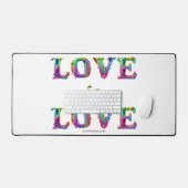 SlipperyJoe's liefde is liefde spuitverf gay pride Bureaumat (Keyboard & Muis)