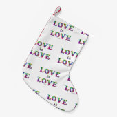 SlipperyJoe's liefde is liefde spuitverf gay pride Kleine Kerstsok (Voorkant (Hangend))