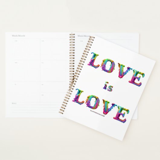 SlipperyJoe's liefde is liefde spuitverf gay pride Planner (Display)