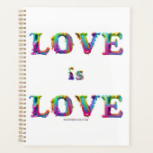 SlipperyJoe's liefde is liefde spuitverf gay pride Planner (Voorkant)
