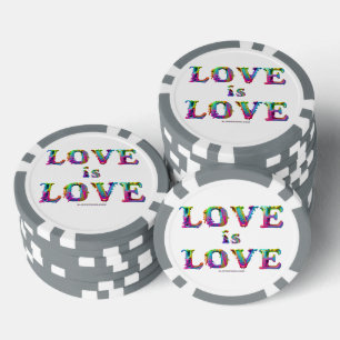 SlipperyJoe's liefde is liefde spuitverf gay pride Poker Chips